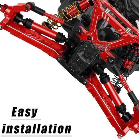 RC Upgrades Part for Stampede Slash Rustler JatO 4X4 VXL/BL-2s,RC #45 Steel CVD Drive Shafts,Harden Front Rear Driveshaft Axles Hops up(4PCS),Replace #9051#9052 Red in Saudi Arabia