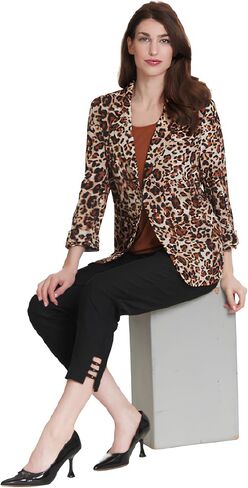 SLIM-SATION Women's Pull on Solid Crop with Real Front & Back Pockets & Straps, White, 18 in Saudi Arabia