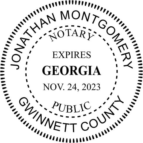 Georgia Round Notary Stamp | Official State Notary Stamp | Official Seals | Meets State Specifications (Georgia, Round Stamp) in Saudi Arabia