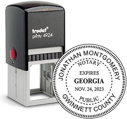 Georgia Round Notary Stamp | Official State Notary Stamp | Official Seals | Meets State Specifications (Georgia, Round Stamp) in Saudi Arabia