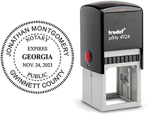 Georgia Round Notary Stamp | Official State Notary Stamp | Official Seals | Meets State Specifications (Georgia, Round Stamp) in Saudi Arabia
