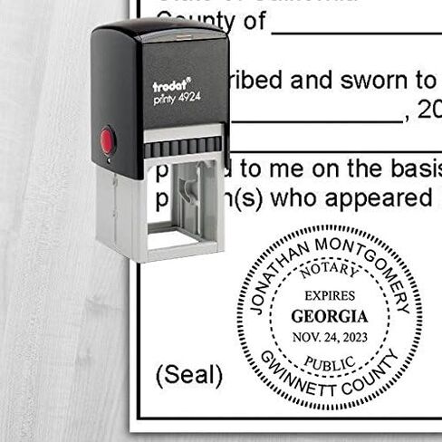 Georgia Round Notary Stamp | Official State Notary Stamp | Official Seals | Meets State Specifications (Georgia, Round Stamp) in Saudi Arabia
