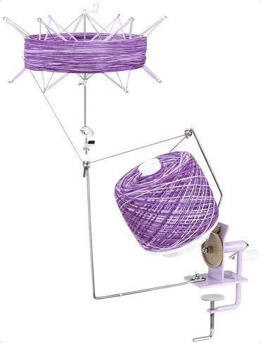 Adhafera Yarn Winder, Ball Winder for Crocheting, Large Capacity 10–16oz, Smooth Center-Pull Cake Spinner, Metal Craft Supplies for Knitting Enthusiast in Kuwait