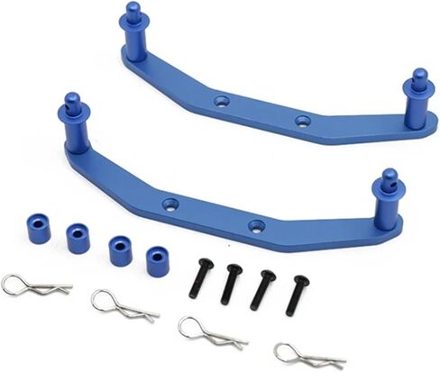 RC Spare Part for 1/10 for Traxxas for Slash 4X4 4WD Metal Front & Rear Body Mounts with Body Posts RC Car Upgrade Parts Modified Accessories(Blue) in Kuwait