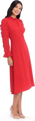 Donna Morgan Women's Ruffle Sleeve Midi Dress in Saudi Arabia