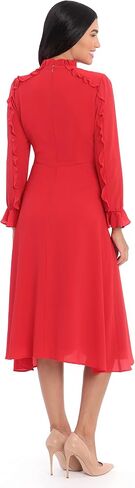 Donna Morgan Women's Ruffle Sleeve Midi Dress in Saudi Arabia