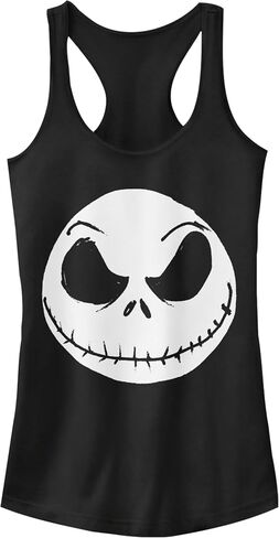 Disney Women's Nightmare Before Christmas Big Face Jack Slim Fit, Scoop Hem Racerback Tank in Saudi Arabia