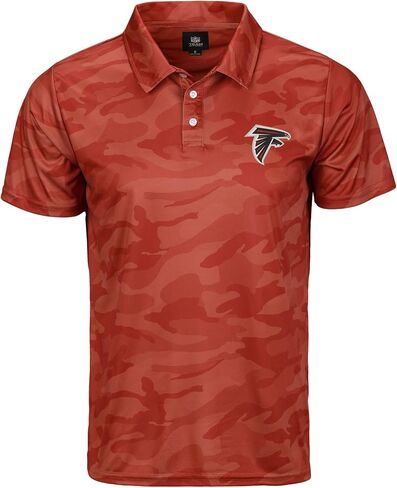 FOCO NFL Team Logo Polo Short Sleeve Polyester Shirt, Color Camo, X-Large in Saudi Arabia