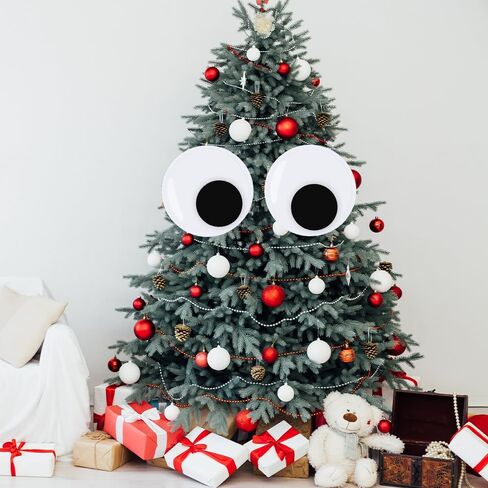 7 Inch Giant Googly Eyes with Self-Adhesive, 2 Pcs Large Wiggle Googly Eyes, Plastic Black White Big Sticky Eye Eyeball Stickers for Handmade DIY Art Crafts Party Halloween Christmas Tree Decorations in Kuwait