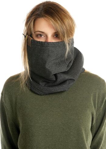 Hemp Neck Gaiter, Hood, Scarf (Grey) in Saudi Arabia