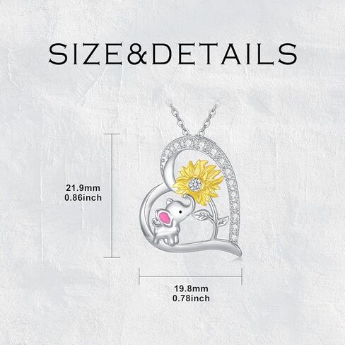 SELKAT 925 Sterling Silver Animal Necklace for Women Cute Elephant/Cat/Bunny/Butterfly/Ladybug/Axolotl/Mermaid Pendant Fashion Jewelry Gifts for Girls Mother Daughter in Kuwait