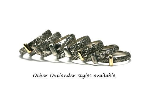 Salish Sea Inspirations Outlander Celtic Style 925 Sterling Silver Ring (Diamond Flower - Silver Key) in Kuwait