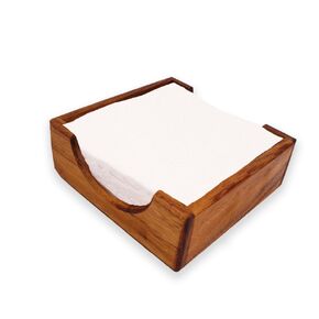 Acacia Wood Napkin Tray holds your Paper Napkins, Napkin Box, Dispenser, Wooden Napkin Holder, Country Napkin Box, Kitchen Napkin Tray