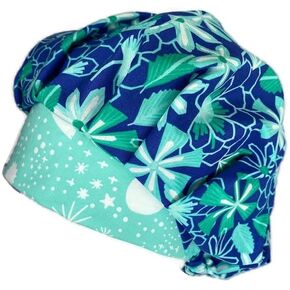 Bouffant Scrub Cap Paper Flowers Scrub Hat OR Hats Womens Scrub Caps