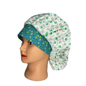 Bouffant Surgical Scrub Cap Please Leaf, Scrub Hat OR Hats Womens Scrub Caps