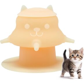 MAKOL Puppy Feeder for Nursing, Kitten Nipples Premium Silicone Nursing Station,Puppy Milk Feeder with 4 Nipples,for Feeding Kittens, Doggie and Rabbits 230ml Capacity