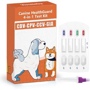 Canine/Dog HealthCheck 4-in-1 Test Kit ，Screening of Common Canine Illnesses ，Quick and Easy at-Home Testing