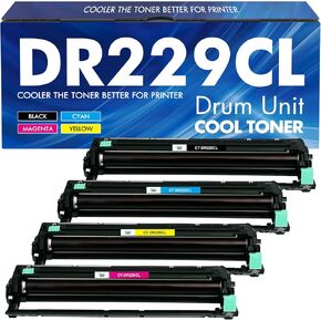 DR229 DR229CL Drum Unit 4-Pack Compatible Replacement for Brother DR229 DR-229CL for MFC-L3780cdw MFC-L3720cdw HL-L3220cdw HL-L3280cdw HL-L3295cdw DCP-L3560cdw Printer (Black Cyan Magenta Yellow)