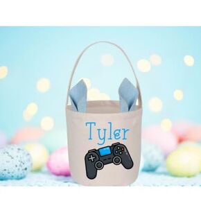EASTER BASKET, Personalized Gamer, Basket, Easter Basket for Kids, Easter Bunny Gifts, Easter Gift for Kids, Personalized Gift for him