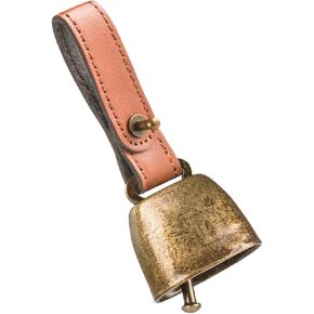 k’S Small Metal Cowbell Dog Cat Collar Bell Pet Tracker Noise Maker Anti-Theft with Leather Strap & Antique Copper Finish for Christmas New Year’s Eve