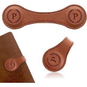 Handmade Personalized Leather Magnetic Bookmark - Custom Initial Letter Design with 26 Alphabet Choices - Durable Bookmark for Readers, Book Lovers, Women & Kids