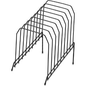 Staples; Metal Incline Desktop File Sorter, 8 Compartments, Black