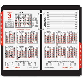 AT-A-GLANCE E71250 Burkhart's Day Counter Desk Calendar Refill, 4 1/2 x 7 3/8, White, 2016
