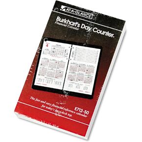 AT-A-GLANCE E712-50 Burkhart's Day Counter Recycled Desk Calendar Refill, 4 1/2" x 7 3/8", 2015