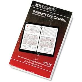New-AT-A-GLANCE E71250 - Burkhart's Day Counter Recycled Desk Calendar Refill, 4 1/2 x 7 3/8 - AAGE71250