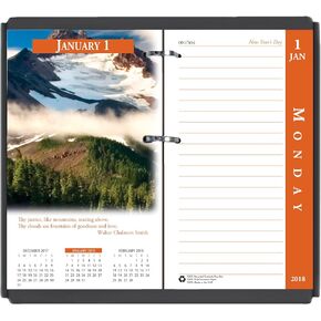 House of Doolittle 2018 Desk Calendar Refill, Daily, Earthscapes, Fits #17 Base, 3.5 x 6 Inches, January - December (HOD417-18)