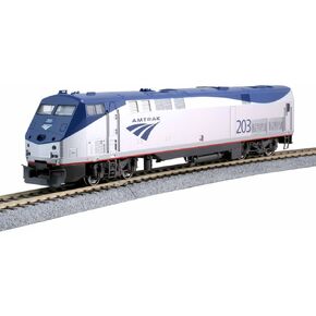 Kato USA Model Train Products Ho Ge P42 Amtrak Phase V Oater #17 ، Platinum Mist ، Blue (37-6117)