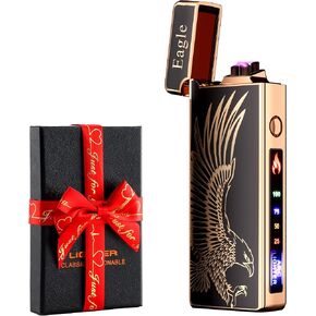 Custom Electric Lighter Personalized Kitchen for Candle Gift Windproof USB Rechargeable Dual Arc for Camping Christmas Father's Day Valentine's Day… (Custom) (Black) in Kuwait