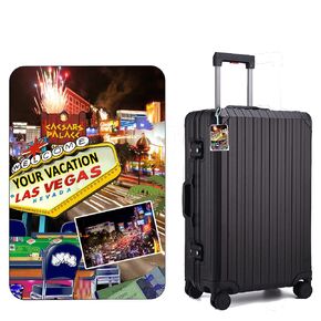 Las Vegas Travel Luggage Tags Set of 2 Luggage Tags for Suitcases USA an Ideal Travel Essential For Your Holiday or Cruise and Comes with 6" Luggage Strap for suitcase or Carry-On