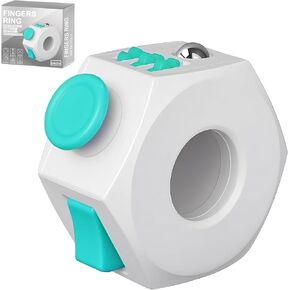 Fidget Cube Stress Relief Toy – 6 Sided Cube Fidget Toy for Kids &Adults. Finger Spinning Ring Cube Toy Relieve Stress, Improve Focus, and Boost Productivity, Ideal for Office, School, Traveling