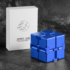 Metal Infinity Fidget Cube Toy for Adults,Cool Home Office Classroom Traval Desk Gadgets Gifts for ADHD ADD Autism and Stress Anxiety Relief.
