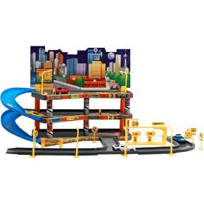 Kids City Ultimate Parking Garage Diecast Toy Vehicle Race Car Track Playset, Boys Ages 3-8