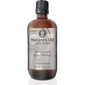 Cool Water Fragrance Oil (60ml) for Cologne, Beard Oil, Diffusers, Soap Making, Candles, Lotion, Home Scents, Linen Spray, Bath Bombs