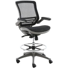 Harwick Evolve All Mesh Heavy Duty Drafting Chair, Gunmetal Finish