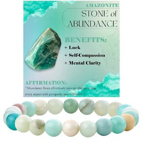 Bivei 8mm Beaded Bracelets for Women Handmade Semi Precious Natural Stone Stretch Elastic Jewelry Yoga Protection Gifts in Kuwait