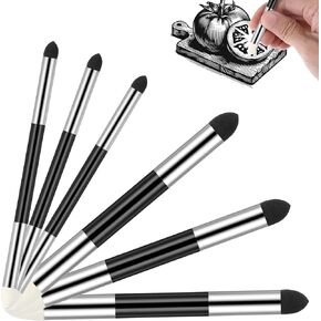 6 PCS Artist Jlending Sponge Pen Dual Tip Dual Drawing Art Art Soft Soft Pastel Movice Tools Afress