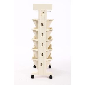 5-Tier Mobile Bookcase Storage Rack, Bookcase Trolley, Organizer on Wheels