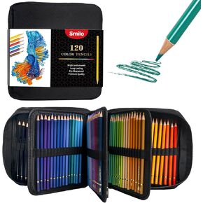 120-Color Professional Colored Pencils Set - Soft Core Oil-Based for Drawing, Sketching, Shading & Blending - Vibrant Artist Pencils for Adults, Kids, Beginners - Ideal Art Gift