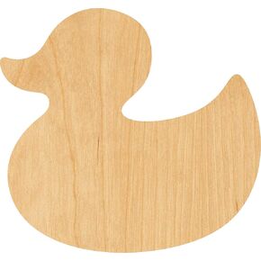 Rubber Duck Laser Cut Out Wood Shape Craft Supply - 4 Inch