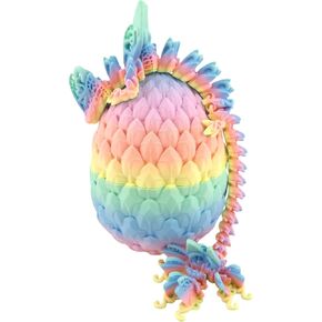 3D Printed Articulated Pastel Rainbow Butterfly Dragon, Home/Office/Desktop Decor, Flexible Sensory Toy, Unique Gift, Insect Lover Gift. (9.5 Inch Dragon Only)