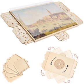VEVOR 1000 Piece Rotating Puzzle Board with 5 Drawers and Cover, 29x21 in Portable Wooden Table, Jigsaw Puzzle Accessories for Adults, Puzzles Organizer Storage System, Birthday Gift for Mom