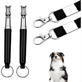 2 Pack Dog Whistle - Stop Barking Neighbors Dog, Ultra-Wide Frequency Ultrasonic Silent Dog Whistle for Dog, Professional Recall Dog Training Whistles