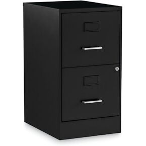 Alera 2806262 Letter Size 2 Drawers Soho Vertical File Cabinet Black