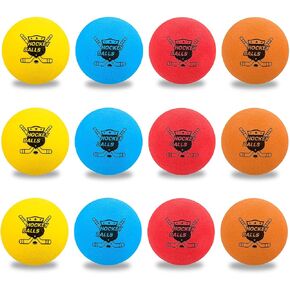 12 عبوة كرات الرغوة الهوكي المصغرة للأرضية الداخلية والركبة ، لينة كرات الهوكي في الشوارع ، والألعاب والهدايا للأولاد 8-12 in Kuwait