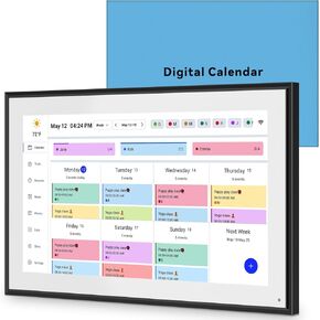 15.6 Inch Digital Calendar&Chore Chart, 1920 * 1080P Full HD Touchscreen Interactive Display Smart Family Planner, Wall and Desk Mountable, Great for Organizing Your 2025 Calendar