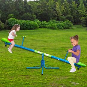 360° Rotating Kids Seesaw - 4 Seat Teeter Totter for Toddlers Age 2-5, Heavy Duty Outdoor Playground Equipment